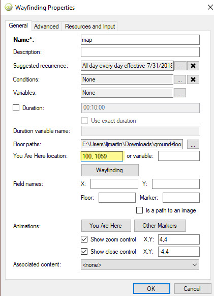 paste coordinates into you are here field