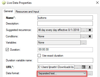 data format text separated for .csv files